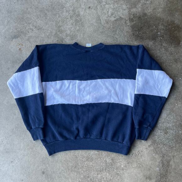 VINTAGE SONG OF NORWAY VELVA SHEEN SWEATSHIRT CREWNECK MENS XL BLUE WHITE - Picture 3 of 6